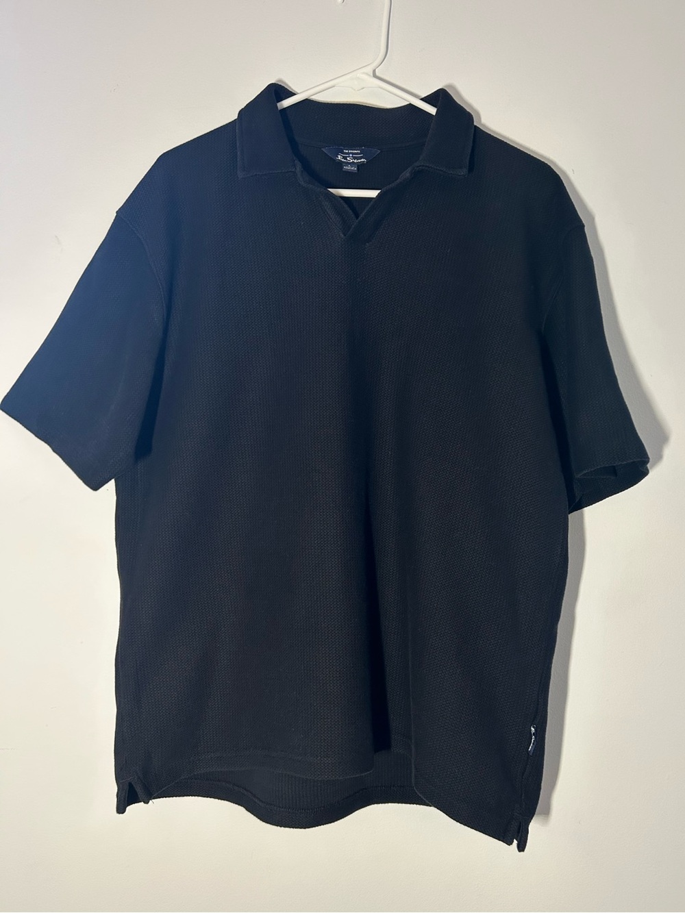 Ben Sherman - Black “The Original” men’s short-sleeve knitted polo